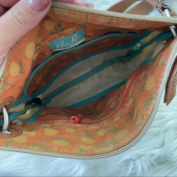 Fossil Key Per Vinyl Canvas Crossbody Pochette Shoulder Bag Messenger Pouch Bird - Picture 6 of 7